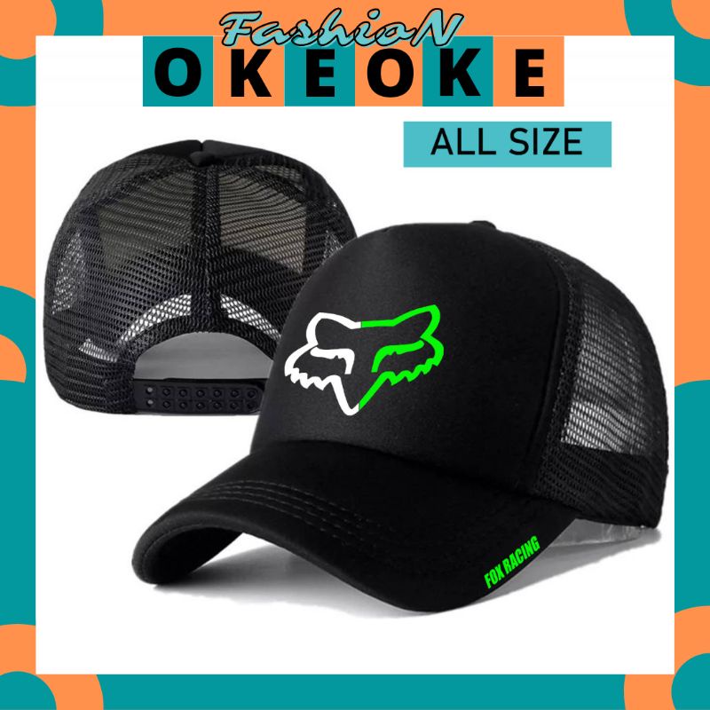 OkeOkeFashion Topi Trucker FOX RACING - Topi Distro FOX Logo - Topi FOX Premium - Topi Pria Dewasa -
