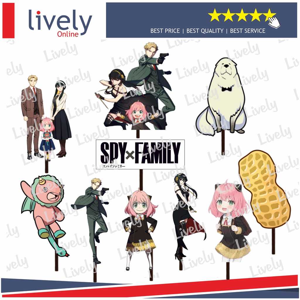 10 pcs Topper Hiasan Cupcake SPY X FAMILY