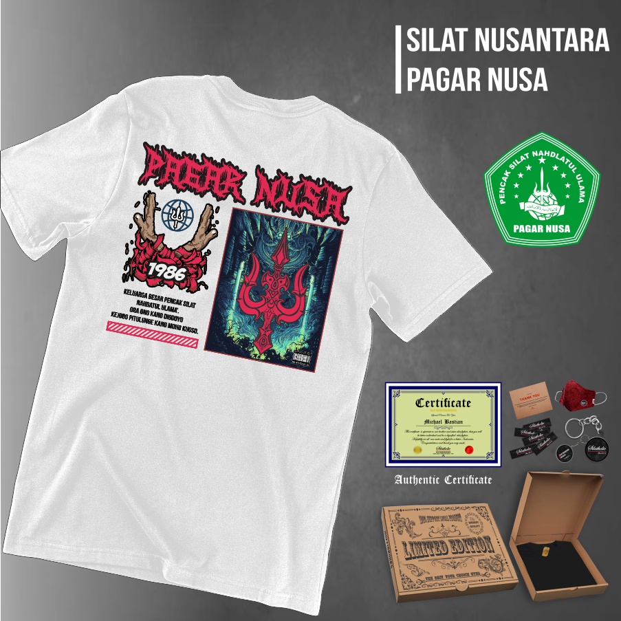 Kaos Pagar Nusa Trisula Gasmi kode Kode Pn White Salam