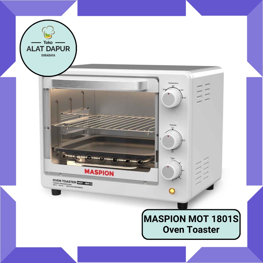 Oven Toaster MOT 1801 S Maspion 1801S Pemanggang Listrik 18 Liter 18L hemat Energi