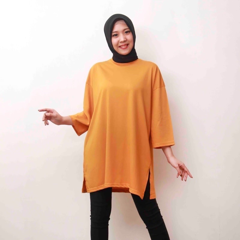 (READY STOCK) Kaos Oversize Polos / Kaos Oversize Hijab/ Kaos Oversize Wanita / Atasan Oversize