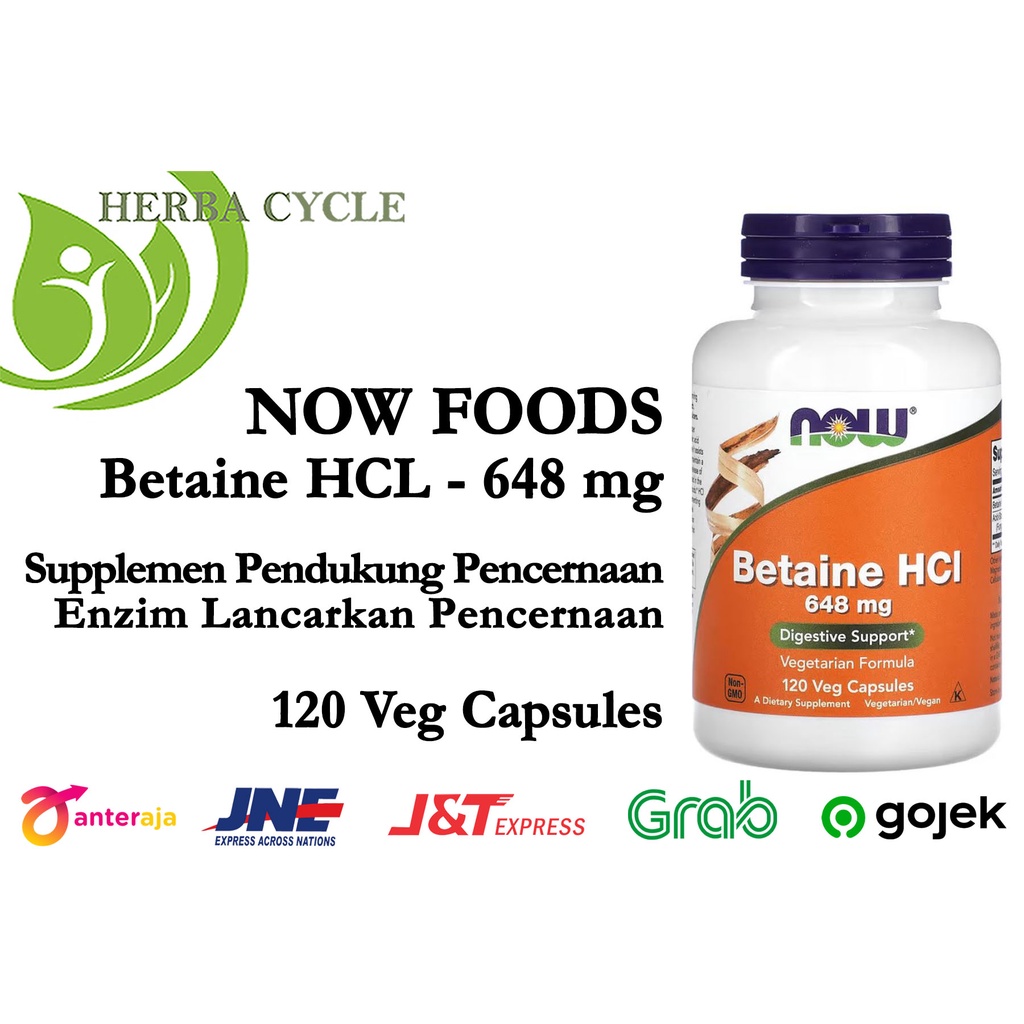Now Foods Betaine HCL 648 mg 120 Veg Now Betaine Now Food Betaine