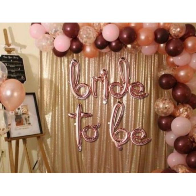 Jual Produk Balon Foil Set Huruf Bride To Be Latin Balon Foil