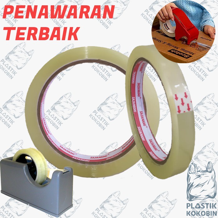 

ISOLASI BENING 12MM X 72Y 1/2" INCH SELOTIP LAKBAN BENING (1 PCS)