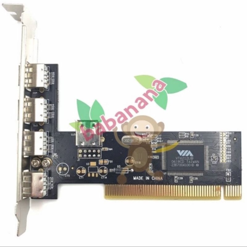 PCI card usb 2.0 4+1 slot extender hub port tambahan kartu extension