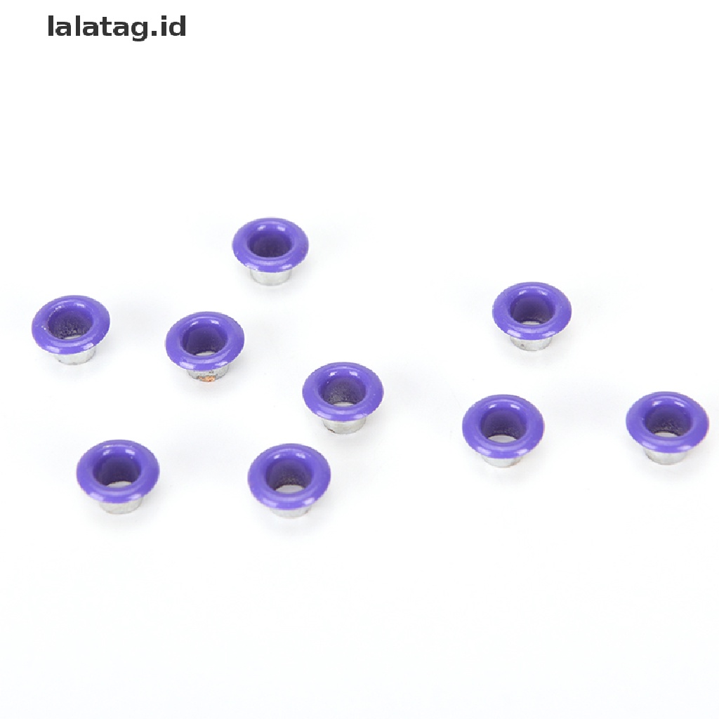 [lalatag] 100pcs 4.5mm Scrapbook Eyelet Random Mata Ikan Bahan Metal Warna Campur Untuk Pakaian DIY New [ID]