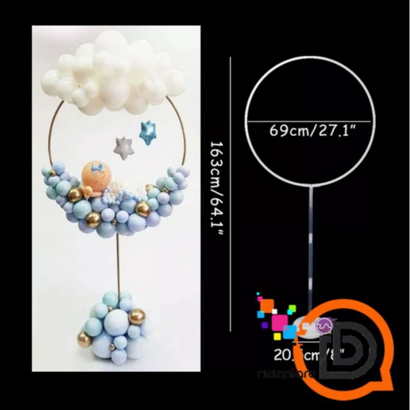 STANDING BALON DEKORASI BULAT/ Tiang Dekorasi Balon Bulat melingkar /Standing Base Balon Holder Ring