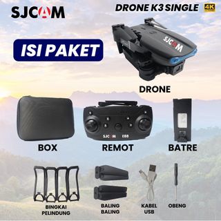 Drone K3 Single Kamera Remote Control Jarak Jauh Charging Usb Battery Pengintai Terbang