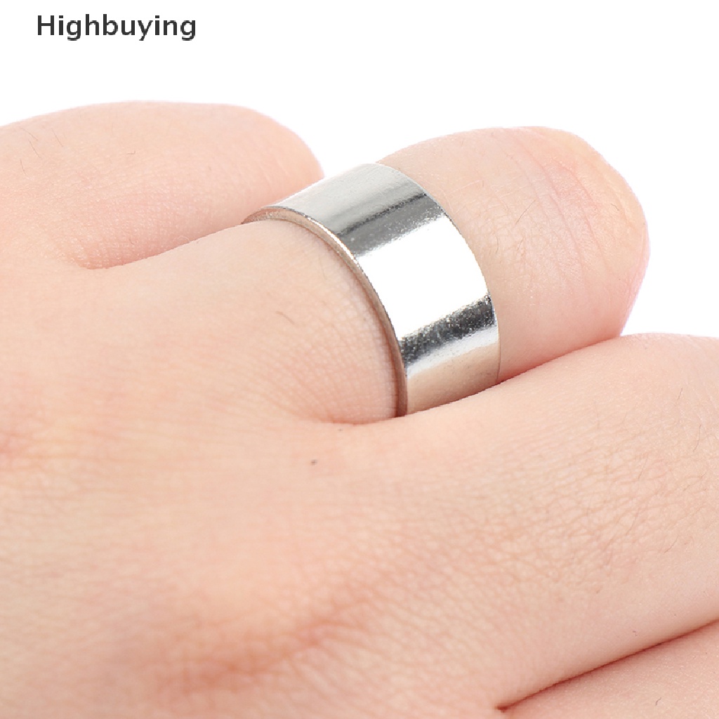 Hbid Hip Hop Hollow Out Resizable Rings Set Untuk Punk Tekuk Logam Tembaga Cincin Bulat Glory