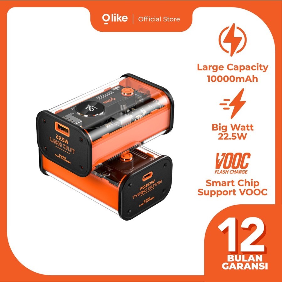 Power Bank Olike P5 BLITZ 10000mAH 22.5W VOOC Fast Charging Powerbank