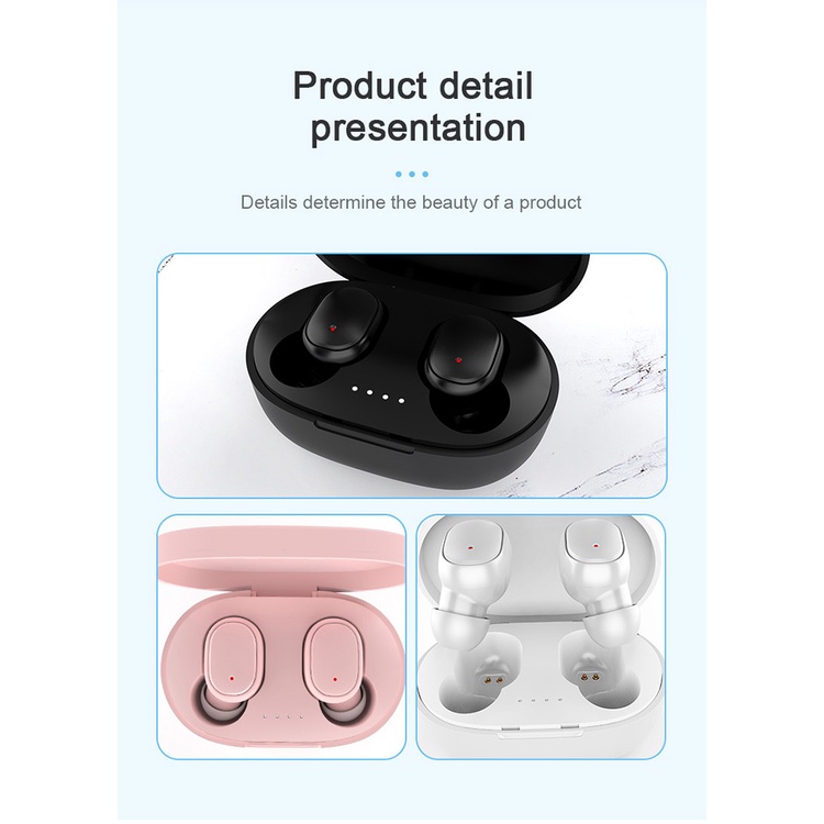 Headset Bluetooth 5.1 TWS A6S Macaron Waterproof IPX4 AH056 - XOBOX