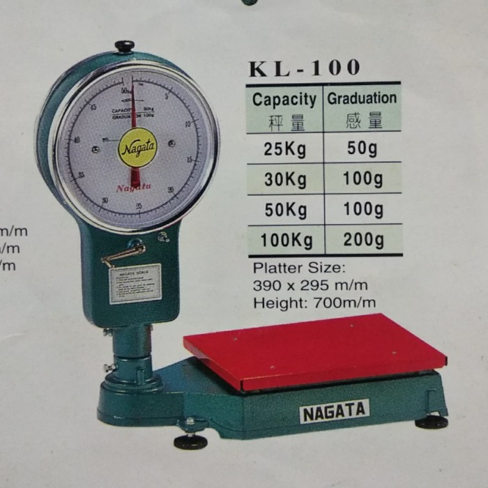 Pengukur Timbangan Duduk Jarum Nagata L-100
