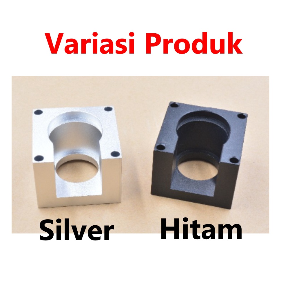 [HAEBOT] Bracket Base Mount Motor Stepper Nema 23 57 Dudukan Aluminium CNC Router Hitam Putih Fixed Mounting Seat 57mm