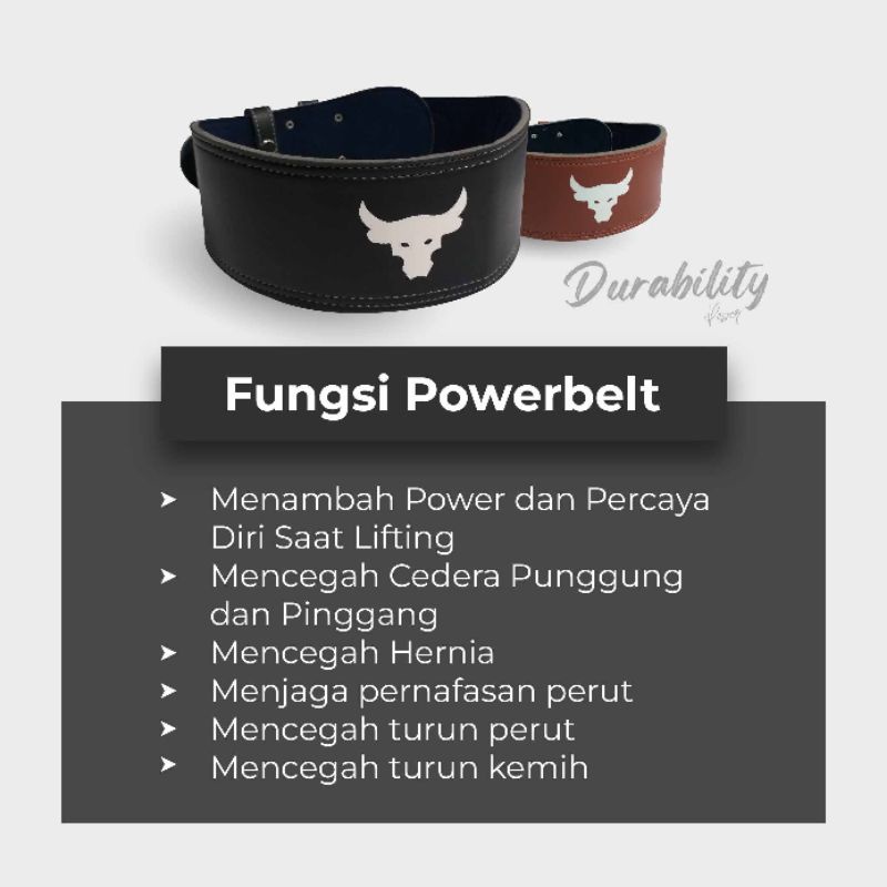 SABUK GYM  FITNESS - BAHAN SEMI KULIT - (DurabilityPower)