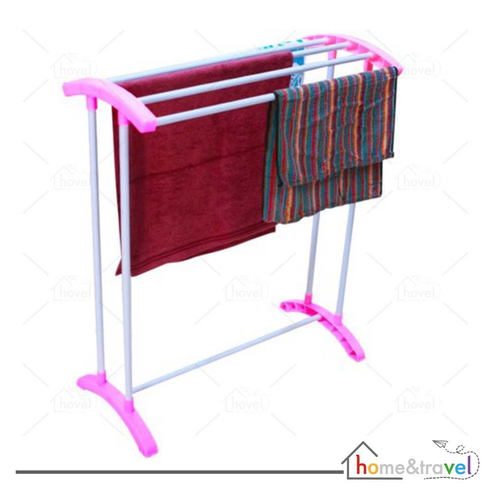 HOVELSHOP Jemuran Handuk Gantungan Baju Pakaian Towel Rack Portable Serbaguna