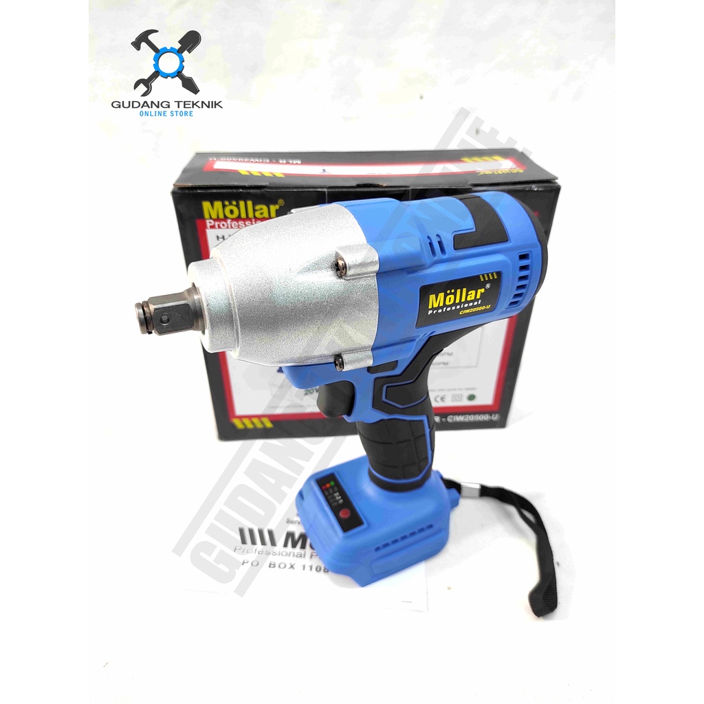 Impact Wrench CORDLESS MOLLAR CIW20350-U CIW20500-U UNIT ONLY TANPA BATERAI / Mesin Bor Pembuka Baut Baterai CIW 20350 20500 U - Impect Impek Wrench Batery MOLLAR