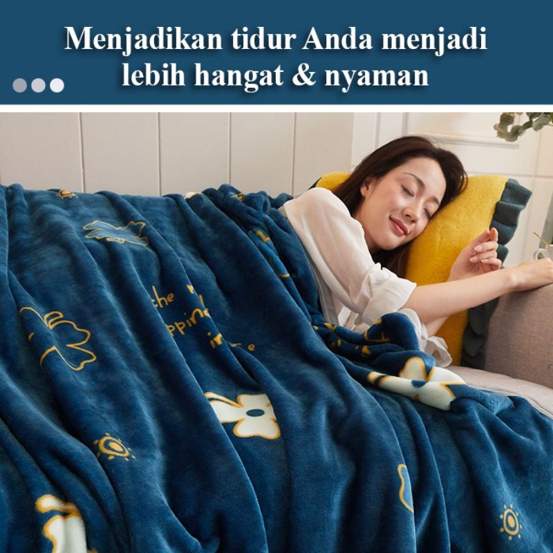Selimut Lembut Bahan polyester Selimut Karakter Anak Selimut Dewasa Ukuran 125cm X