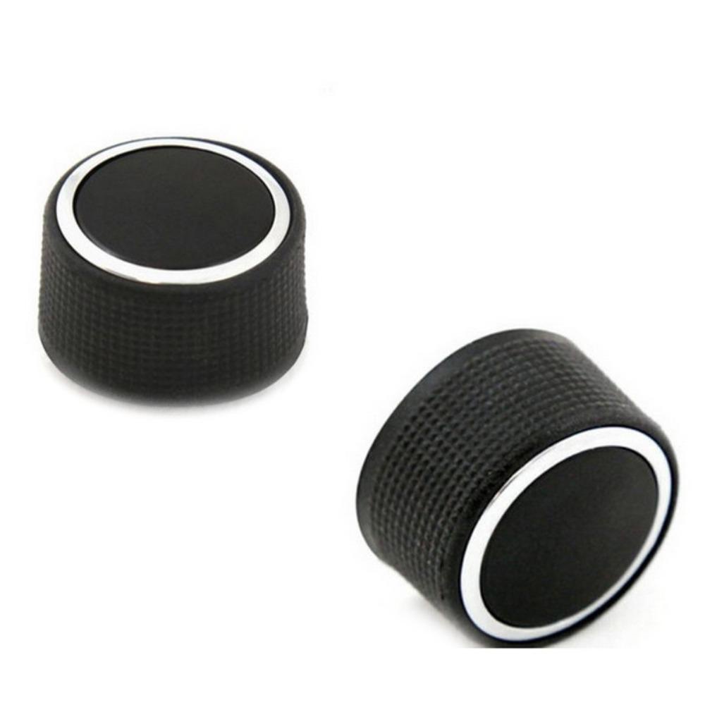 2pcs Knob Kontrol Nada Hitam Bagian Otomatis Knob Radio Audio Plastik