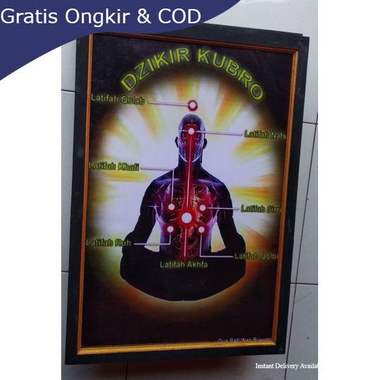 lukisan cetak diagram latifah plus bingkai ukuran 65×45 [BISA COD]