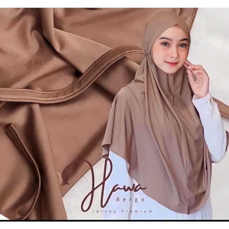 Hijab Bergo Jersey Tali Instan Jersey / Jilbab Bergo Jersey Tali