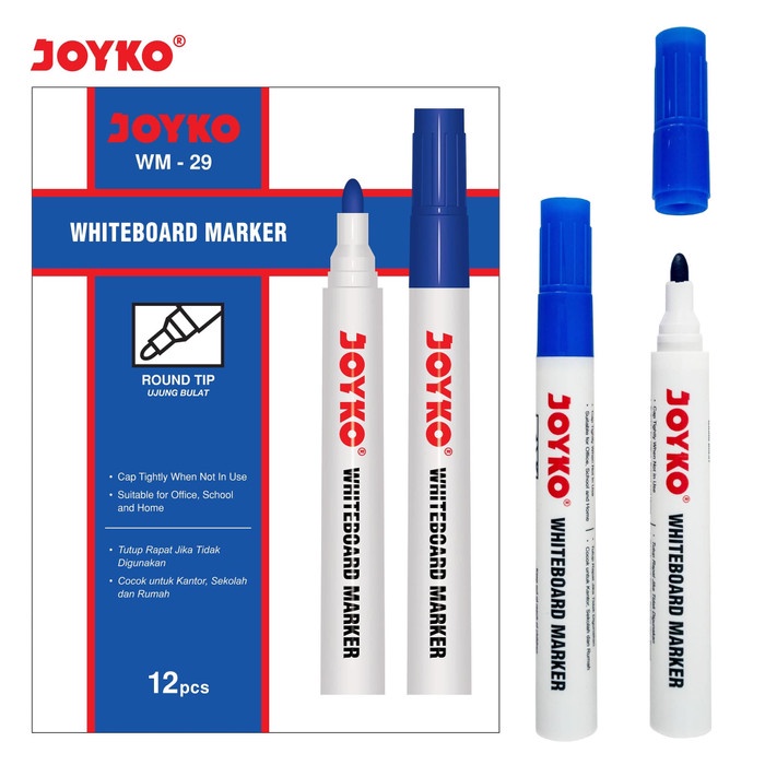 Whiteboard Marker / Spidol Papan Tulis Putih Joyko WM-29 WM29 Biru