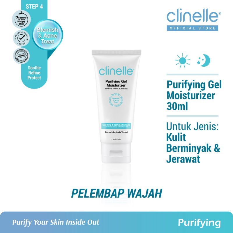 ☘️Yuri Kosmetik☘️ Clinelle Purifying Gel Moisturizer 30ml