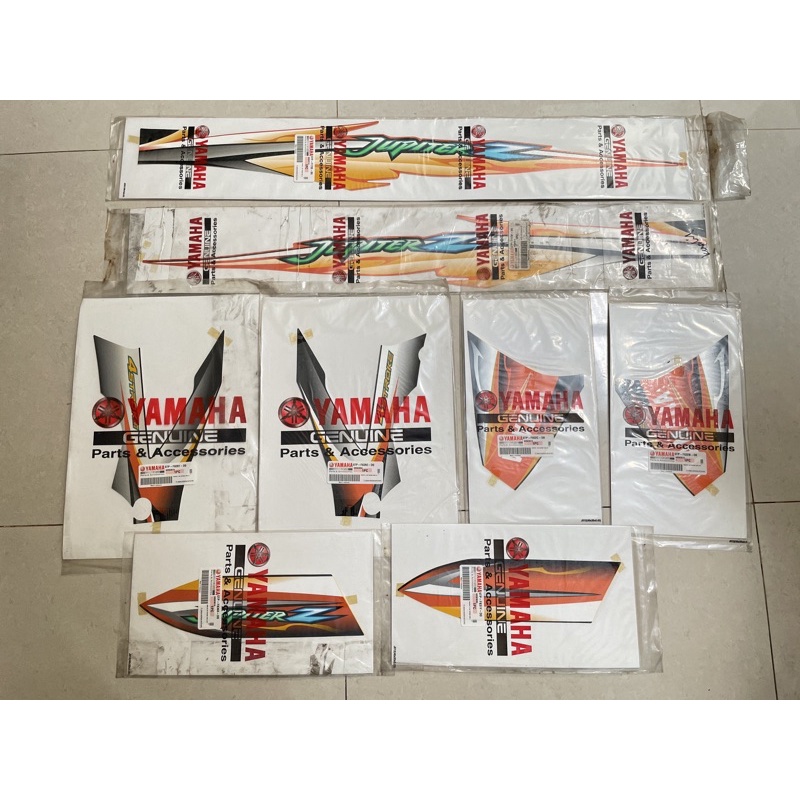 STRIPING STICKER SET ORANGE HITAM 2005 YAMAHA JUPITER Z ORI ORIGINAL YGP