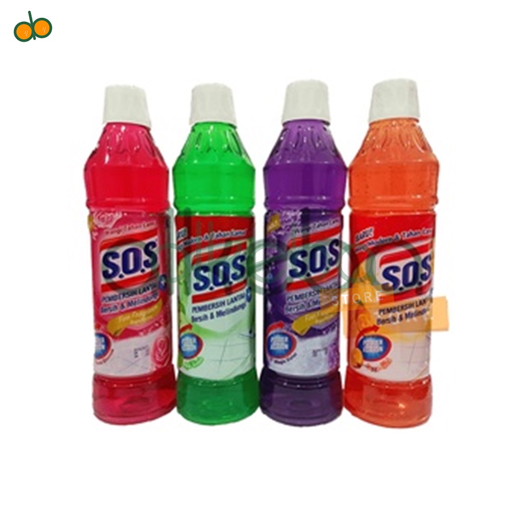 Floor Cleaner Anti Bacterial Pembersih Lantai SOS kemasan botol 800 ml