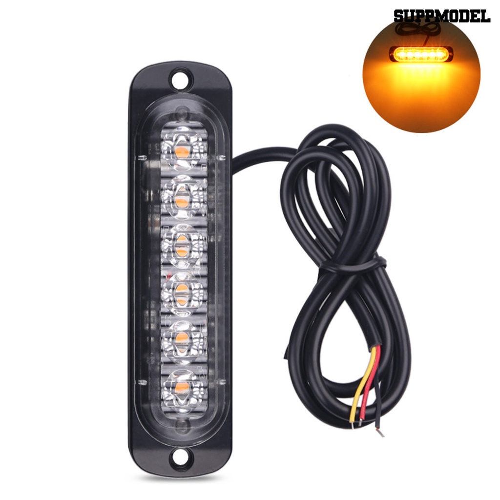 [SM] Lampu Warning Light Ultra Slim Super Terang 6led Lampu LED Strobo Kuning Untuk Mobil