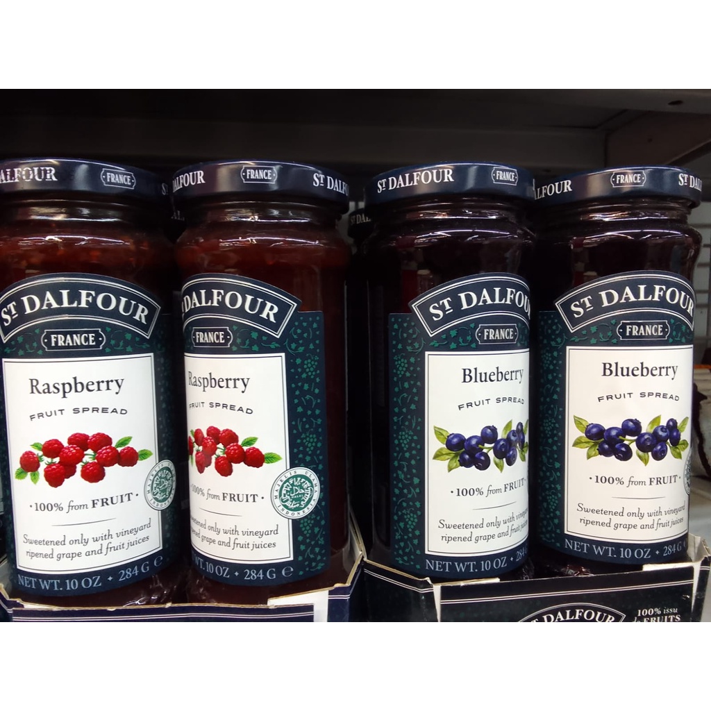 

ST Dalfour Selai Preserves Four Fruit Raspberry and Blueberry fruit spread 284 Gram