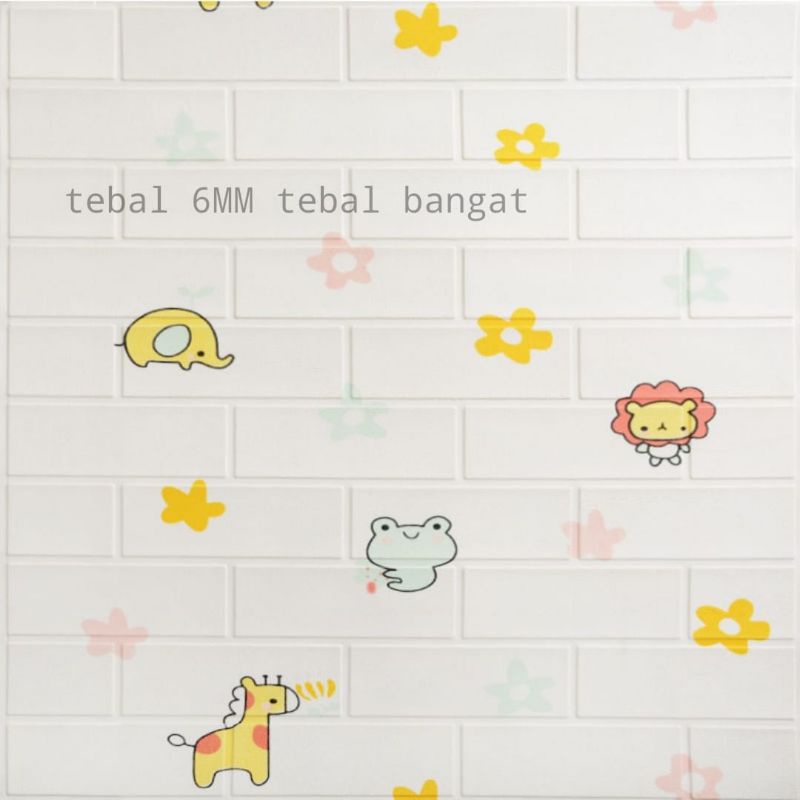 wallpaper foam ukuran 70x77cm tebal 6MM