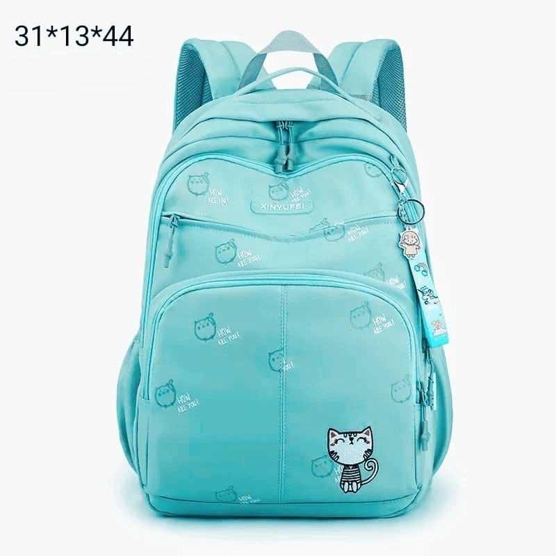 Tas ransel wanita tas sekolah anak Kucing how are you tas sekolah anak perempuan backpack motif kucing ransel catty