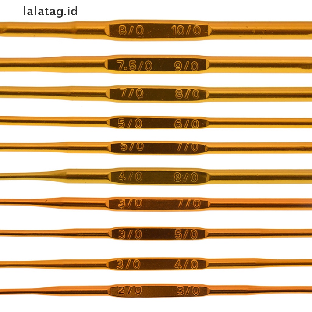 [lalatag] 10pcs Alumina Crochet Hook Set DIY Knitg s Alat Jahit Knitg Rumah [ID]