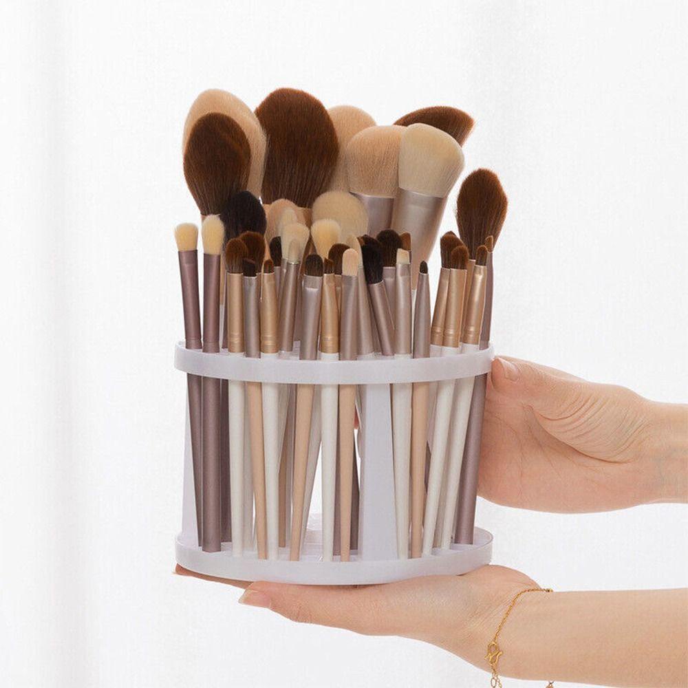 Tempat Brushes Makeup Nanas High Quality Multi-hole Round Penyimpanan Kosmetik Multi Fungsi