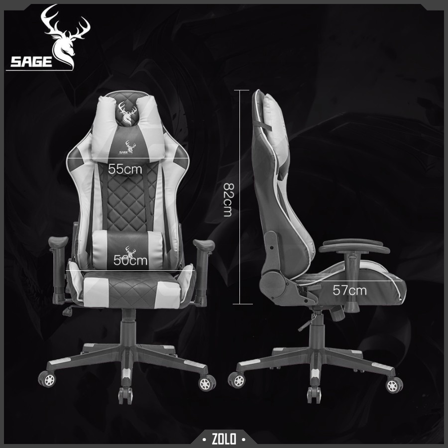 Kursi Gaming Sage SG3 Sandaran 180 Derajat / SG 3 Sage Gaming Chair Premium Quality