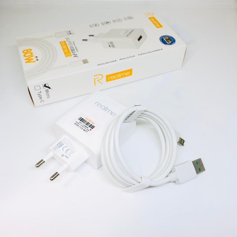 Charger Realme 10 80W Micro Dan Type C Support Fastcharging Vooc Promo Sen