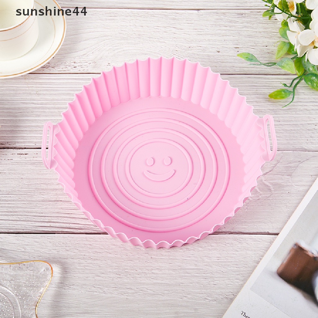 Sunshine 7.5inch Air Fryer Silicone Pot Reusable Anti Lengket Oven Baking Tray Baking.