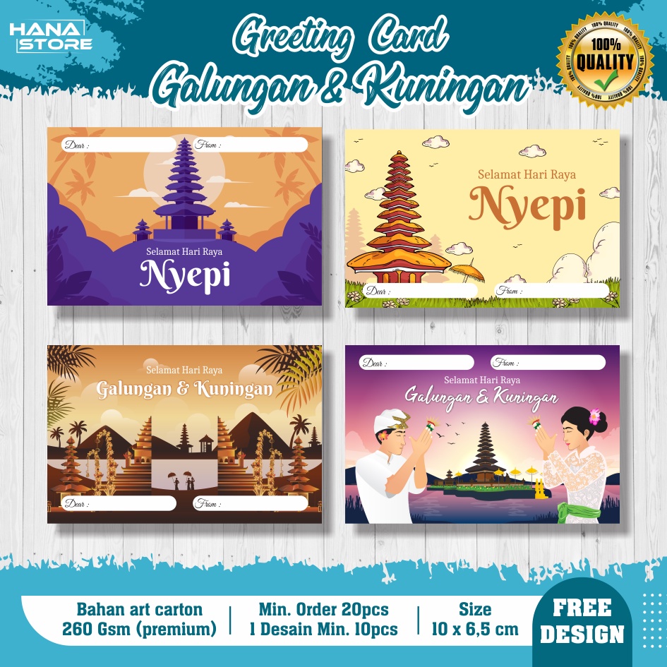 Jual GREETING CARD GALUNGAN KUNINGAN - GIFT CARD - KARTU UCAPAN ...