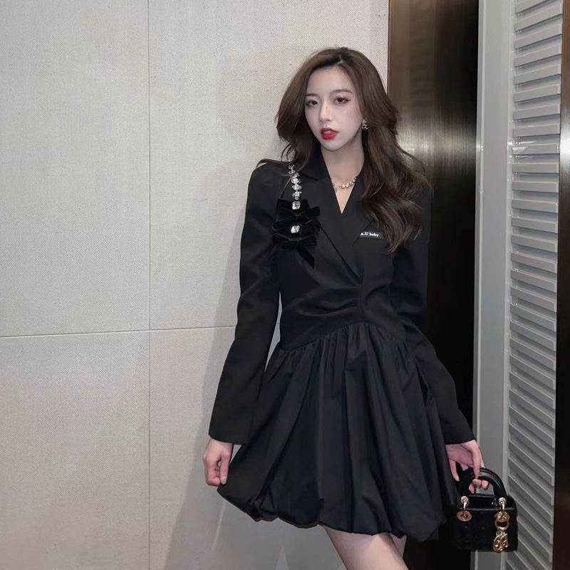 DRESS MINI LENGAN PANJANG ELEGAN ALA KOREA M271