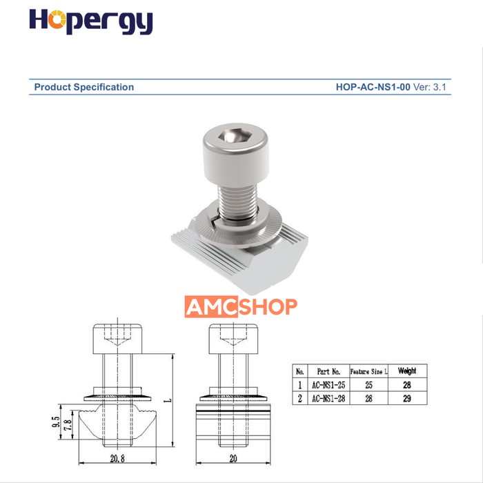 Hopergy T Module Nut Mounting Solar PV Solar Module Panel Surya