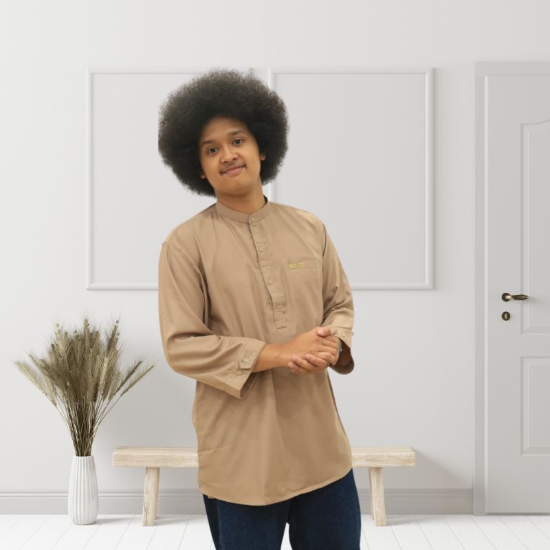 Baju koko kurta dewasa warna milo