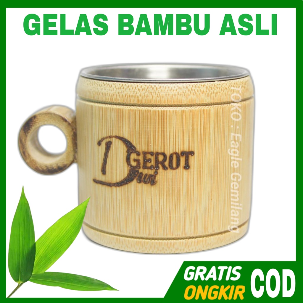 Jual Gelas Stainlees Gelas Bambu Mayan Asli Dari Sukabumi Dilengkapi Stainless Cocok Untuk 3261