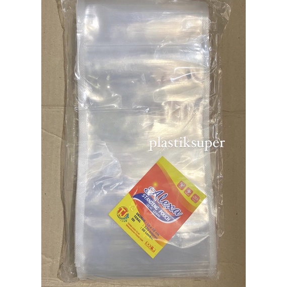 STANDING POUCH / PLASTIK KLIP BERDIRI SEAL LEBAR UKURAN 16 x 32