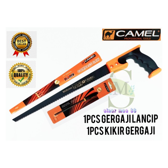 Spesial Camel Gergaji Kayu Lancip + 1Pcs Kikir Gergaji / Gergaji Kayu Murah / Bergaransi