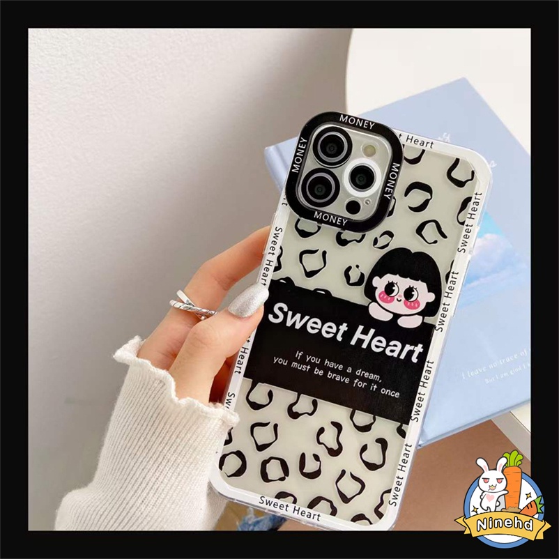 Soft Case Tpu Transparan Motif Panda Compatible for Iphone 14 13 12 11 Pro Max X Xr Xs Max 7 8 Plus Se 2020 Cute Cartoon Panda Angel eye lens protection Transparent Non-slip Mobile Phone Case Protective Cover Casing