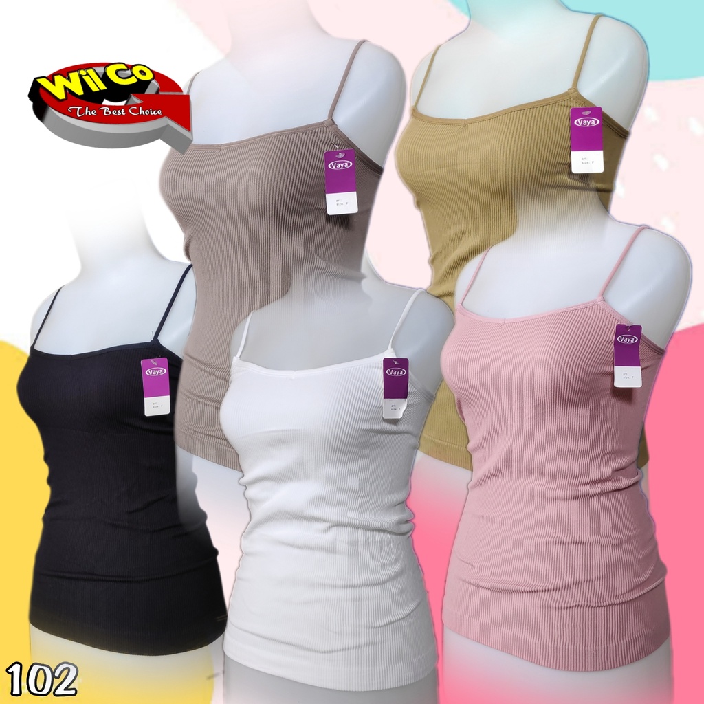 K102 - TANKTOP/KAMISOL ATASAN PAKAIAN DALAM WANITA VAYA BAHAN RAJUT TALI KECIL ALL SIZE