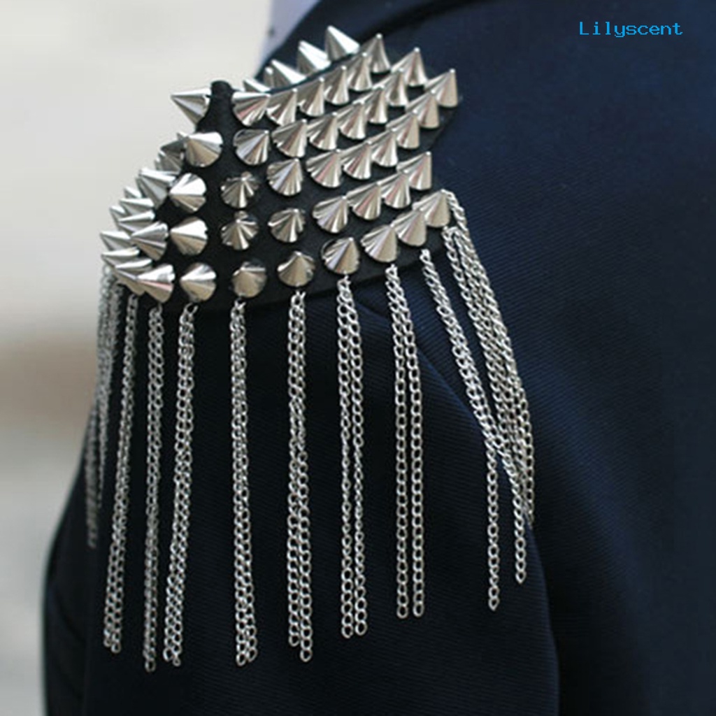 [LS] Bros Bahu Jumbai Perhiasan Punk Vintage Fringe Epaulette Decor