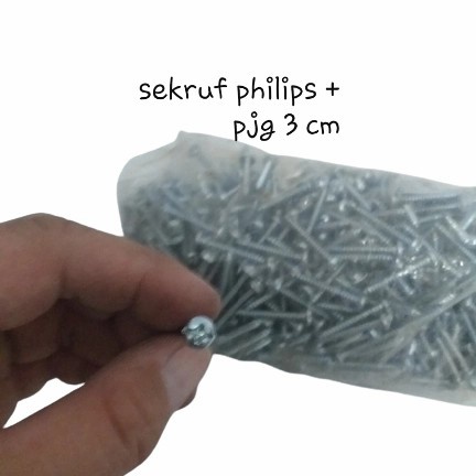 Sekrup skrup Philips + Plus Panjang 3 cm Harga Satuan Hrg Obral  TOP