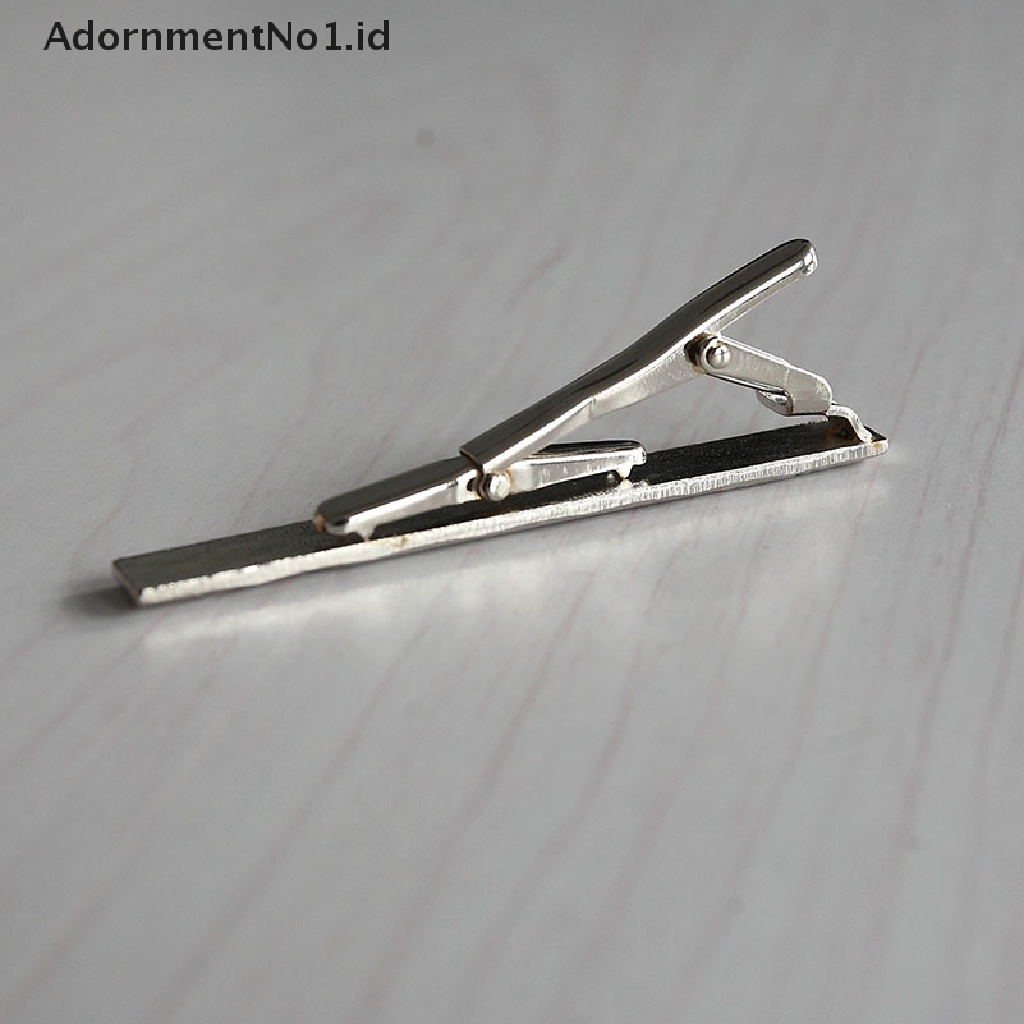 [AdornmentNo1] Man Silver Metal Daster Clasp Clamp Dekorasi Praktis Alloy Tie Clip [ID]