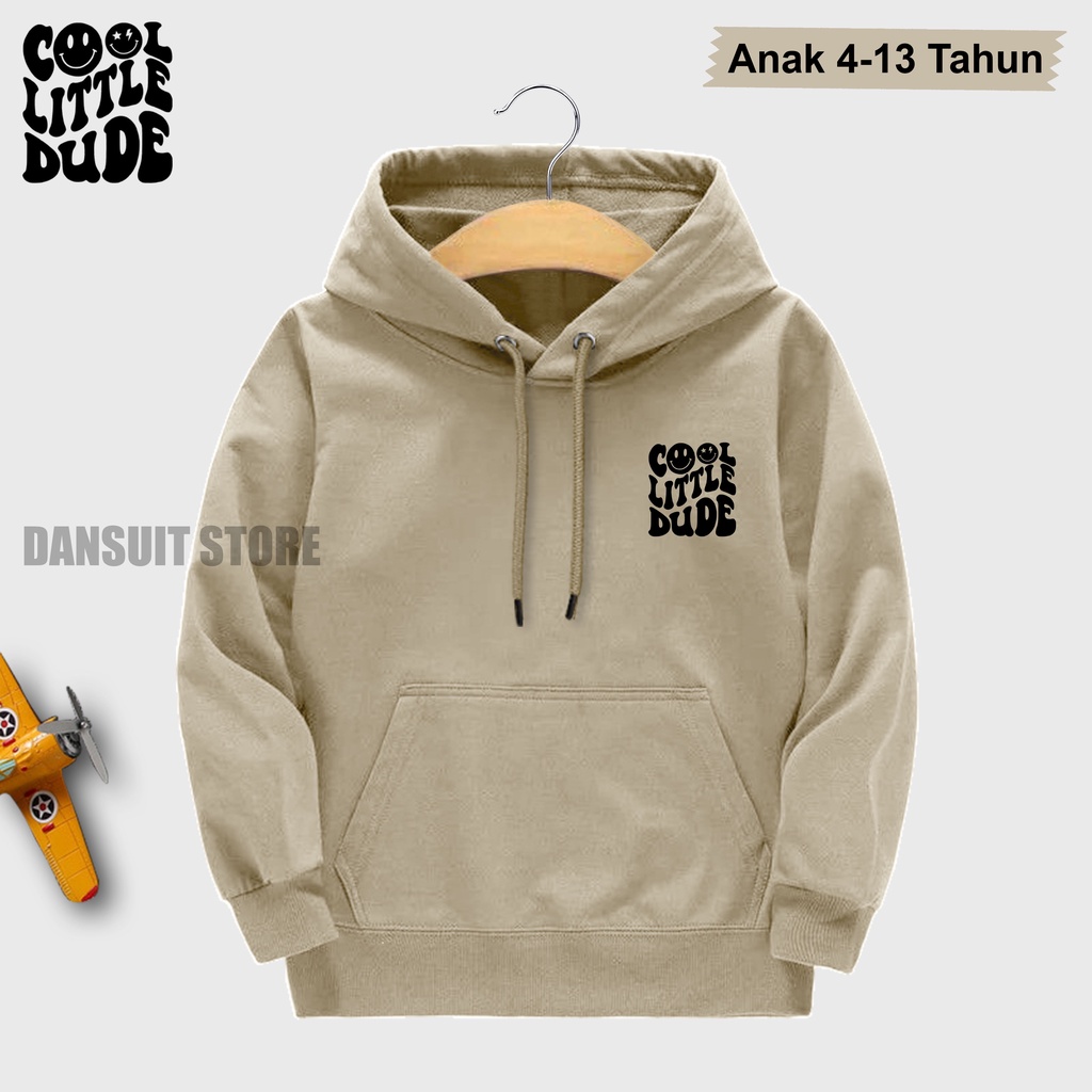 Sweater Hoodie Anak Laki-laki/Perempuan Usia 4-13 Tahun Hoodie Anak Sablon Motif Karakter COOL Bahan Tebal Premium